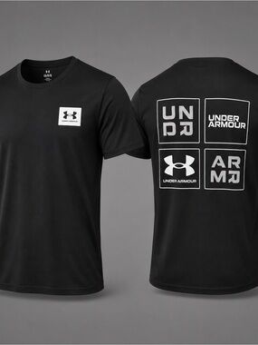 Under Armour Men’s Black Tee with White Back Graphic
